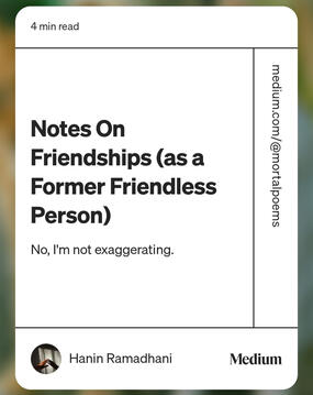 Notes on Friendships Notes on Friendships